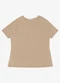 Secret Glam - Blusa Manga Curta Feminina Plus Size Marrom - variação: Marrom