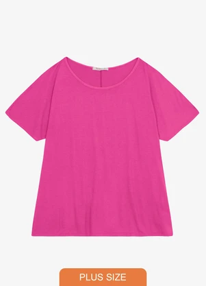 Secret Glam - Blusa Manga Curta Feminina Plus Size Rosa - SECRET GLAM