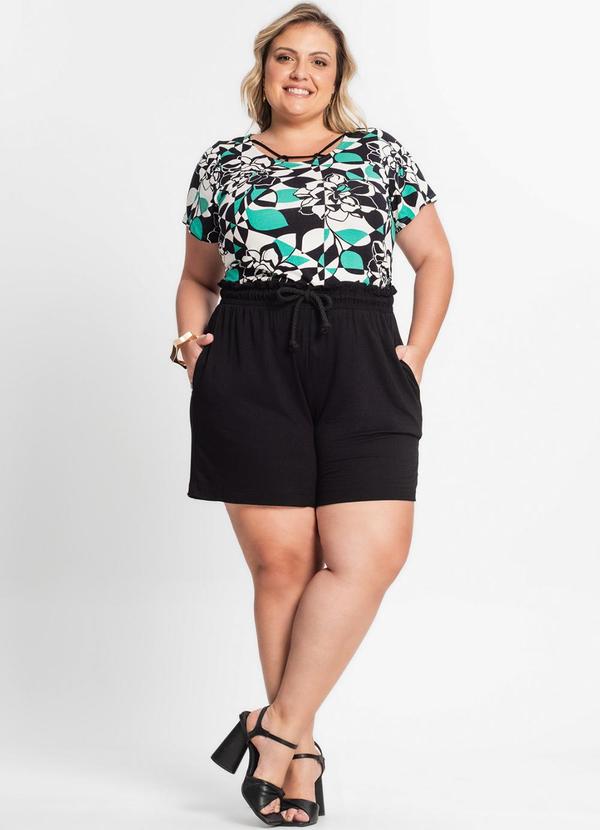 Secret Glam - Blusa Manga Curta Feminina Plus Size Verde 3