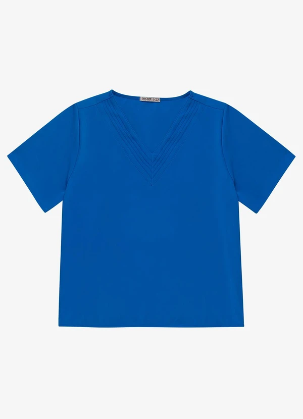 Secret Glam - Blusa Manga Curta Plus Size Azul 3