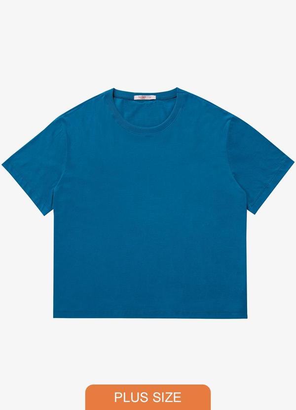 Secret Glam - Blusa Manga Curta Plus Size Azul