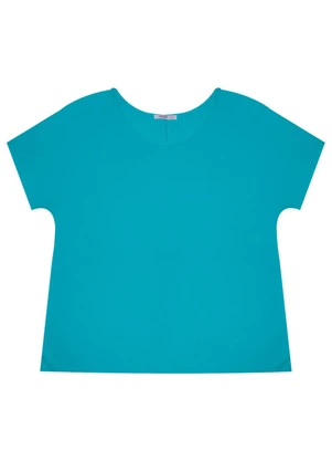 Secret Glam - Blusa Manga Curta Plus Size Azul - SECRET GLAM