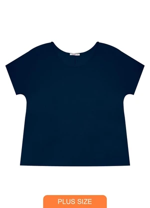 Secret Glam - Blusa Manga Curta Plus Size Azul - SECRET GLAM