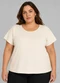 Secret Glam - Blusa Manga Curta Plus Size Bege - variação: Bege