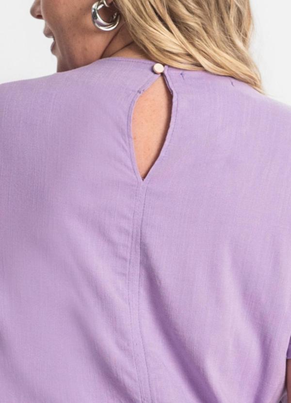 Secret Glam - Blusa Manga Curta Plus Size Roxo 6
