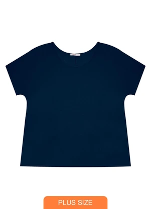 Secret Glam - Blusa Manga Curta Plus Size Azul - SECRET GLAM