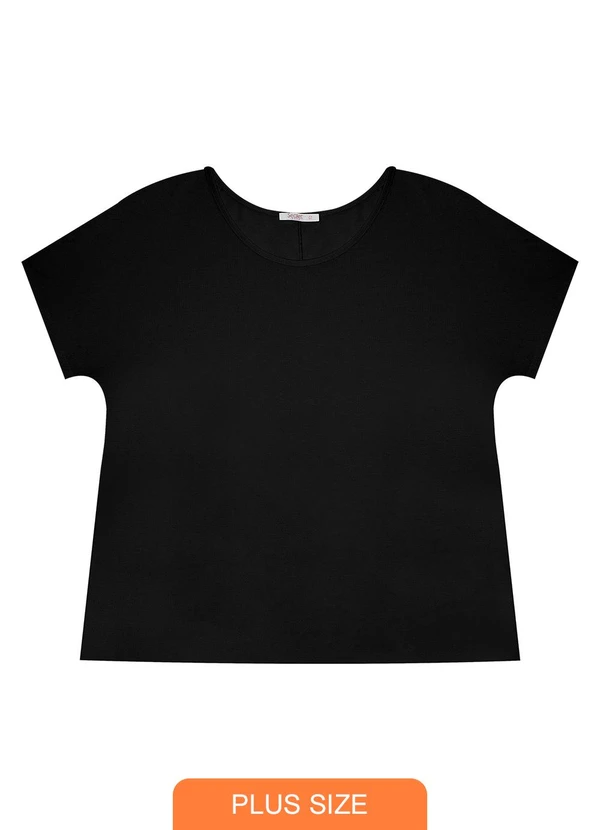 Secret Glam - Blusa Manga Curta Plus Size Preto