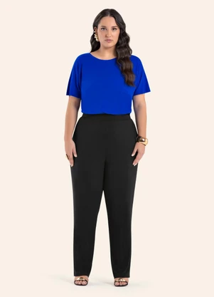 Secret Glam - Blusa Manga Morcego Feminina Plus Size Azul - SECRET GLAM