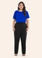 Secret Glam - Blusa Manga Morcego Feminina Plus Size Azul - variação: Azul