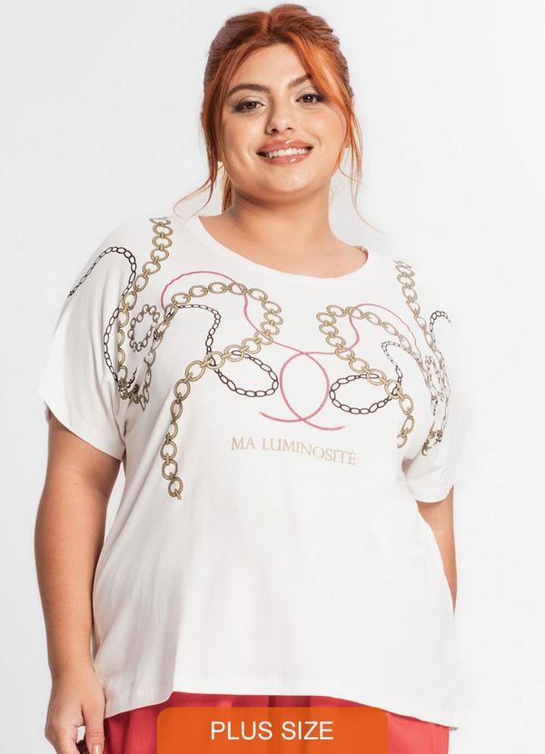 Secret Glam - Blusa Manga Morcego Feminina Plus Size Bege