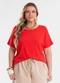 Secret Glam - Blusa Manga Morcego Feminina Plus Size Azul - variação: Vermelho