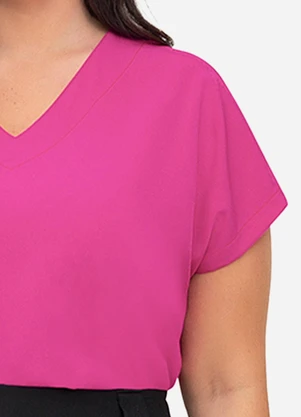 Secret Glam - Blusa Manga Morcego Plus Size Rosa - SECRET GLAM