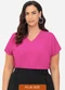 Secret Glam - Blusa Manga Morcego Plus Size Azul - variação: Rosa