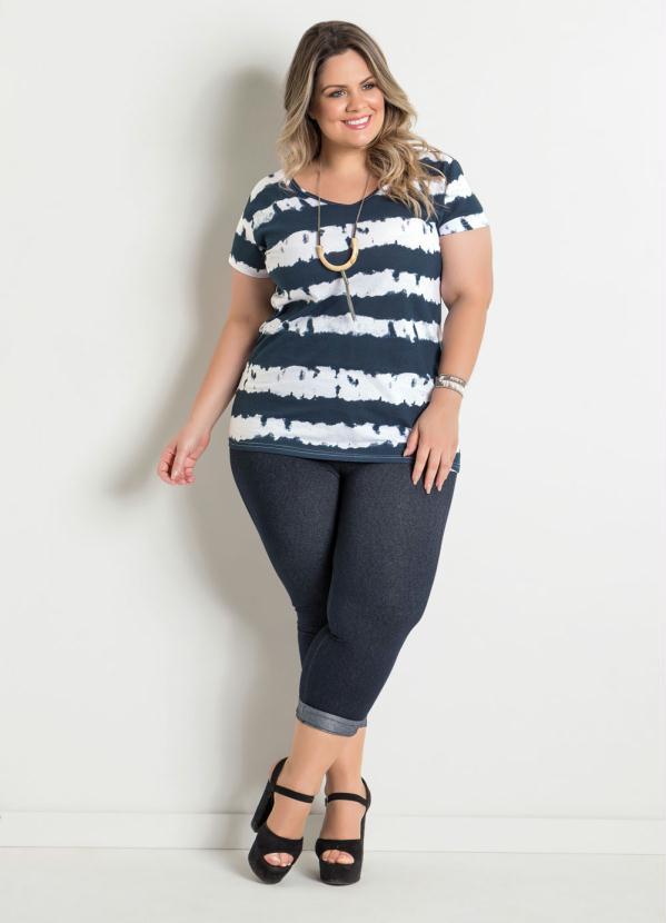 Marguerite - Blusa Marguerite Tie Dye Manga Curta Plus Size 6