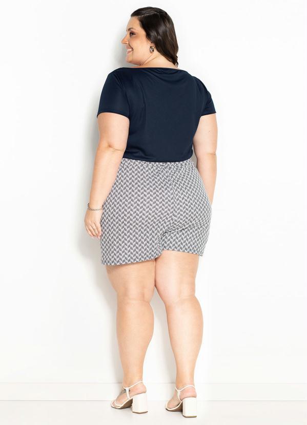 Marguerite - Blusa Marinho com Amarração Plus Size 5