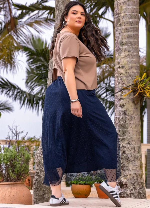 Marguerite - Blusa Marrom Claro em Malha de Algodão 4