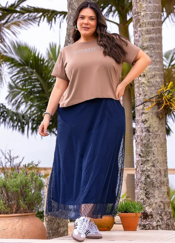 Marguerite - Blusa Marrom Claro em Malha de Algodão 5