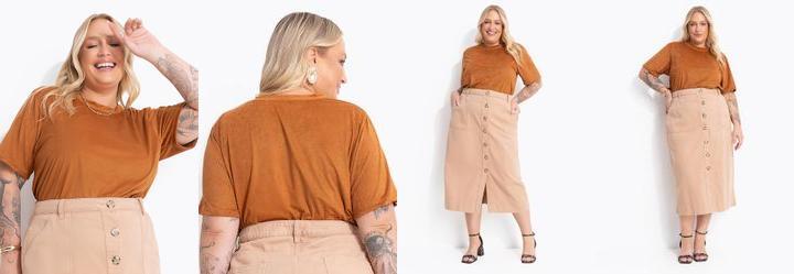 Blusa Marrom em Malha Suede