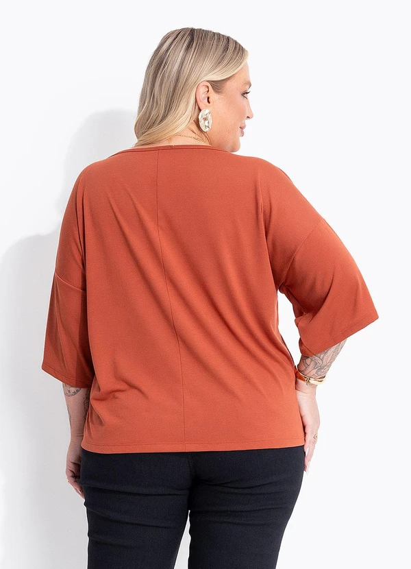 Marguerite - Blusa Marrom em Meia Malha 2