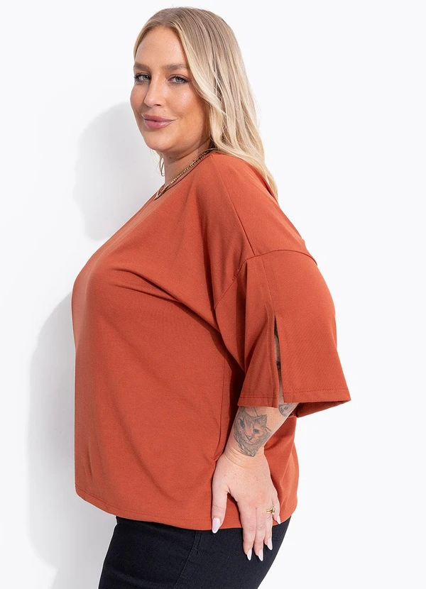 Marguerite - Blusa Marrom em Meia Malha 3