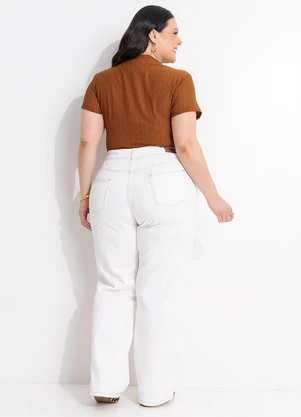 Marguerite - Blusa Marrom Malha Texturizada - MARGUERITE