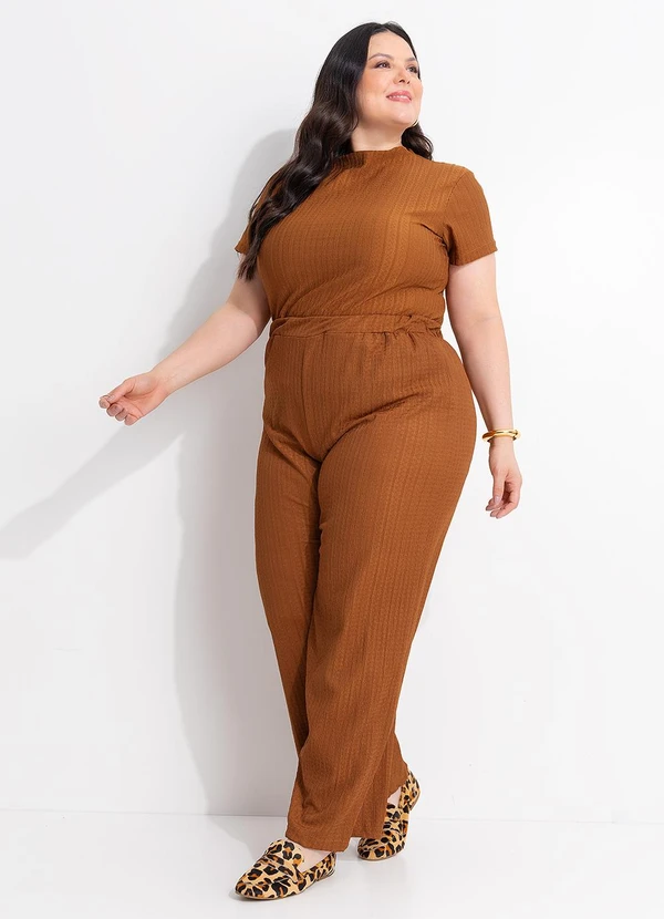 Marguerite - Blusa Marrom Malha Texturizada 2