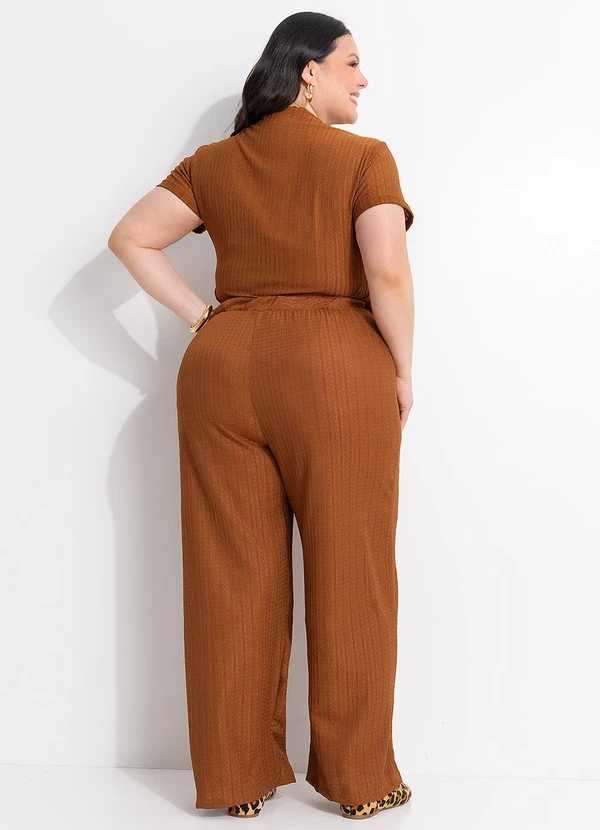 Marguerite - Blusa Marrom Malha Texturizada 9