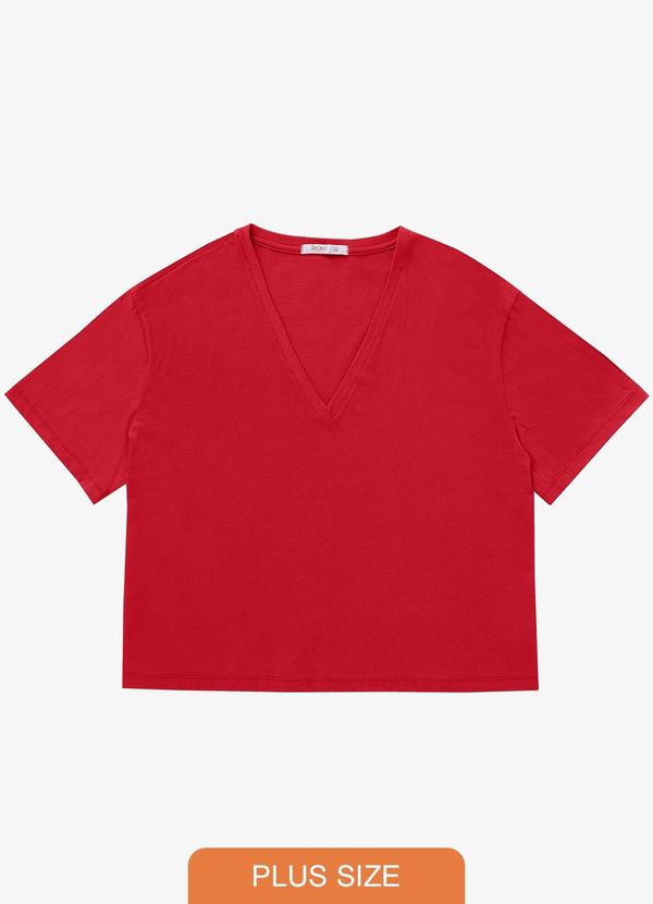 Secret Glam - Blusa Meia Malha Plus Size Vermelho