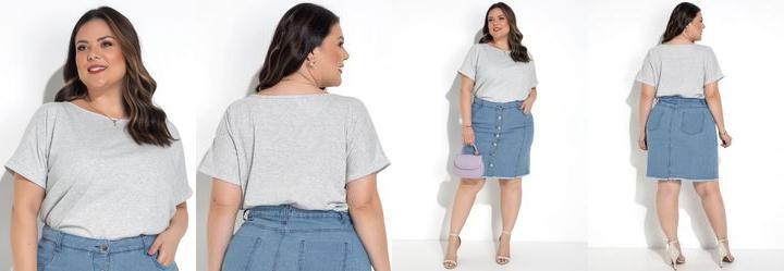 Blusa Mescla Claro em Malha