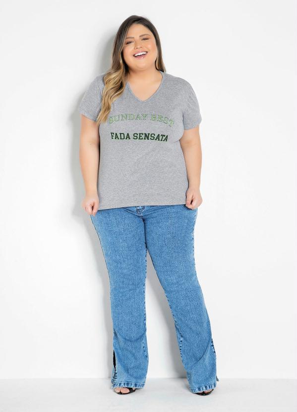 Marguerite - Blusa Mescla com Estampa Neon Plus Size 3