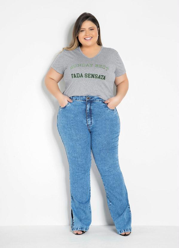 Marguerite - Blusa Mescla com Estampa Neon Plus Size 5