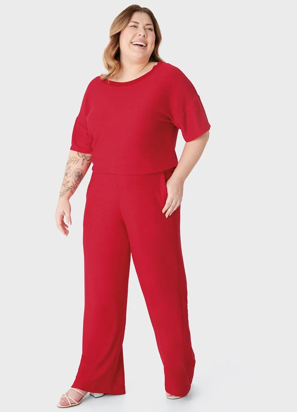 Malwee - Blusa Mullet Texturizada PlusVermelho 3