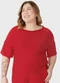 Malwee - Blusa Mullet Texturizada PlusPreto - variação: Vermelho