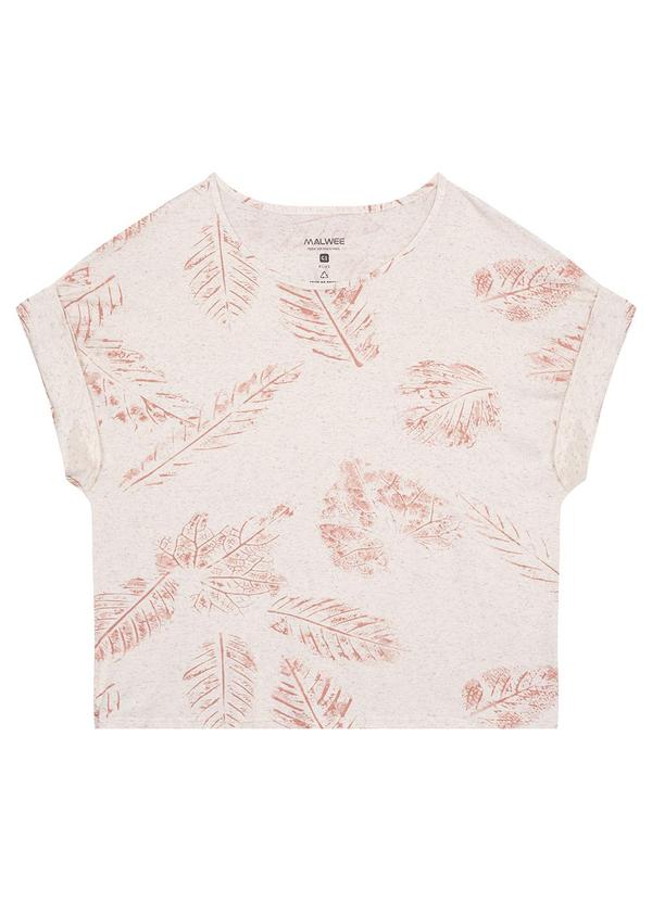 Malwee Plus - Blusa Off White Ampla Tropical em Viscolinho 3