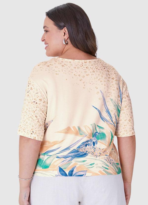 Malwee Plus - Blusa Off White Box Tropical 4
