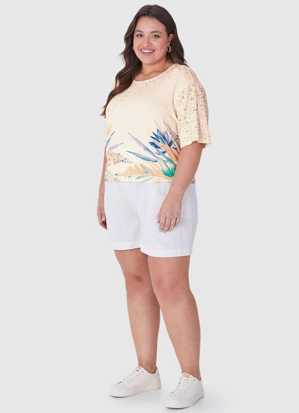 Malwee Plus - Blusa Off White Box Tropical 3