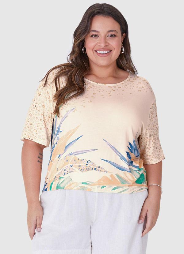Malwee Plus - Blusa Off White Box Tropical 2