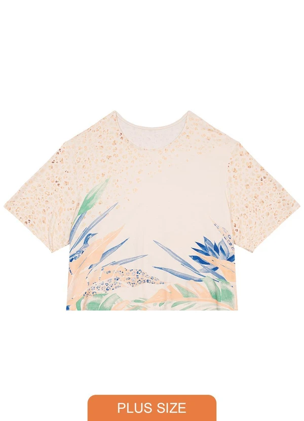 Malwee Plus - Blusa Off White Box Tropical 6