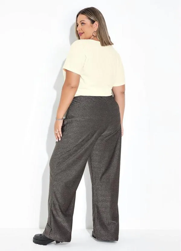 Marguerite - Blusa Off White com Estampa Localizada Plus Size 5