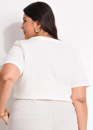 Marguerite - Blusa Off White em Algodão - MARGUERITE