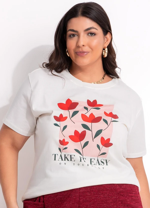 Marguerite - Blusa Off White em Algodão