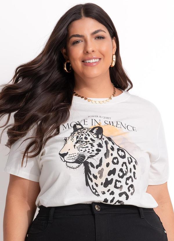 Blusa (Off White) em Algodo
