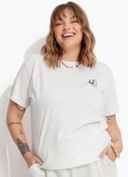 Blusa Off White em Algodo