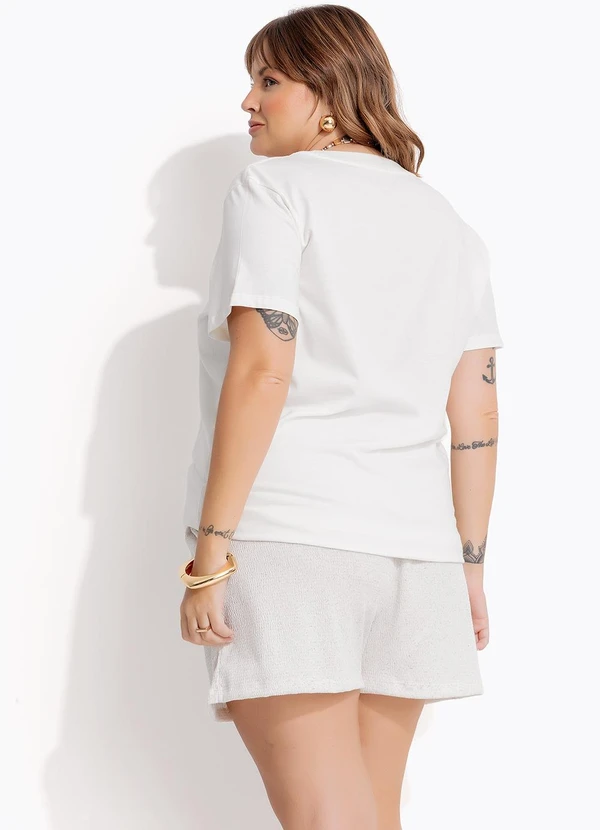 Marguerite - Blusa Off White em Algodão 2