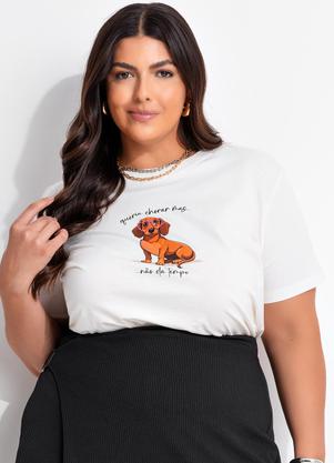 Blusa (Off White) em Algodo