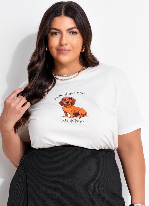 Blusa (Off White) em Algodo