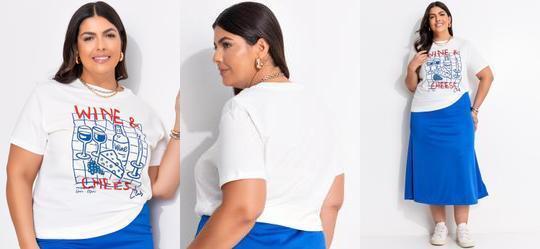 Blusa Off White em Algodo