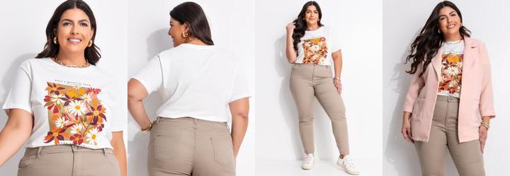 Blusa Off White em Algodo