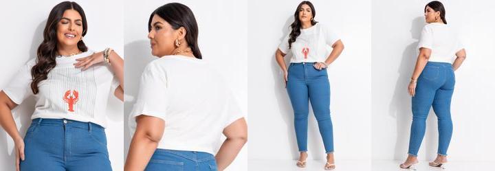 Blusa Off White em Algodo