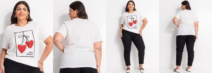 Blusa Off White em Algodo